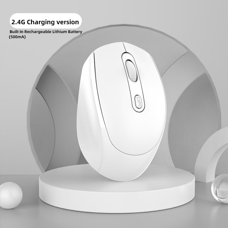 Dual-Mode Wireless Bluetooth Charging Mouse, Built-In 500mAh Battery, Multiple Versions, Ergonomic Design