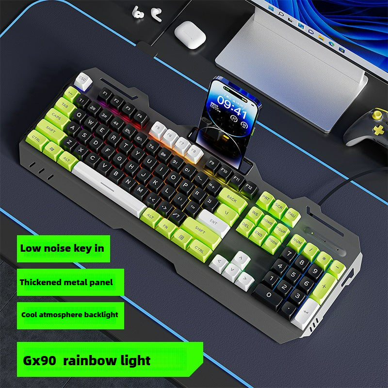 GX90 Wired Mechanical Feel Keyboard And Mouse Set For E-Sports Gaming