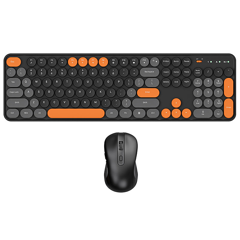 CK280 Wireless Keyboard And Mouse Set, Retro Round Keycap, Silent Type