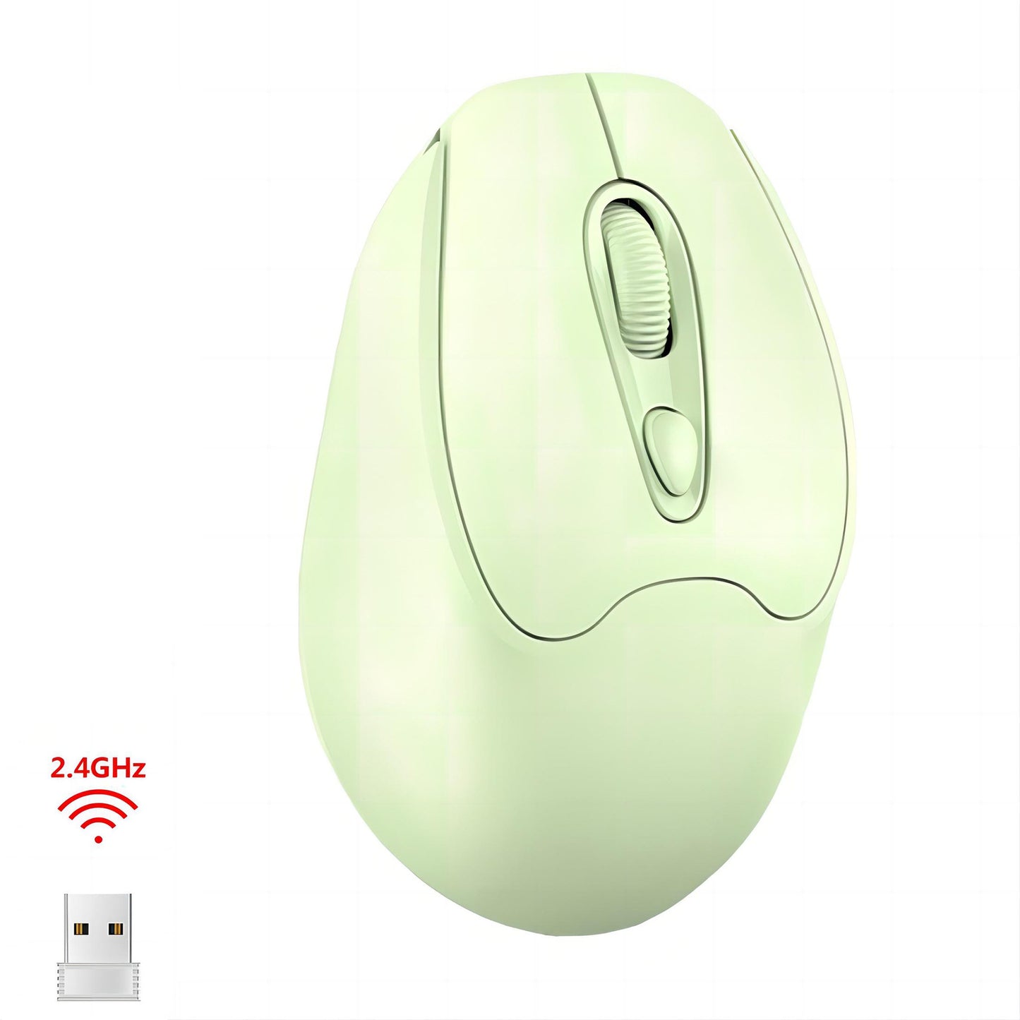 2.4G Wireless Mouse, Silent Buttons, 4D Matte Finish, 1600 DPI, ABS Office Mouse