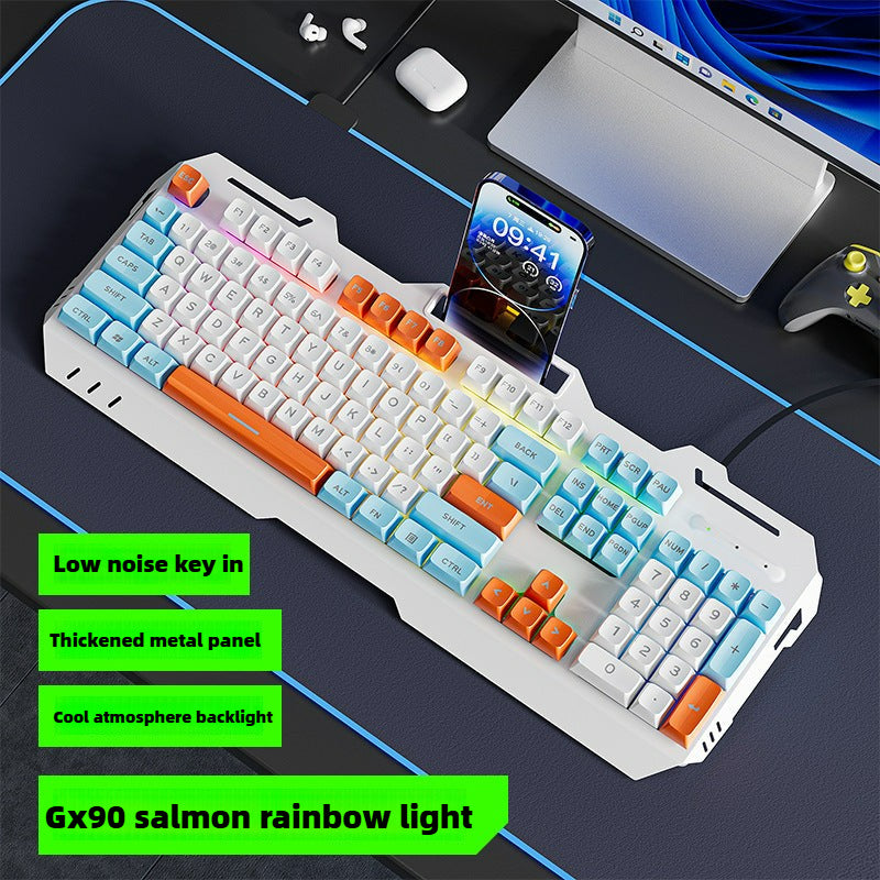 GX90 Wired Mechanical Feel Keyboard And Mouse Set For E-Sports Gaming