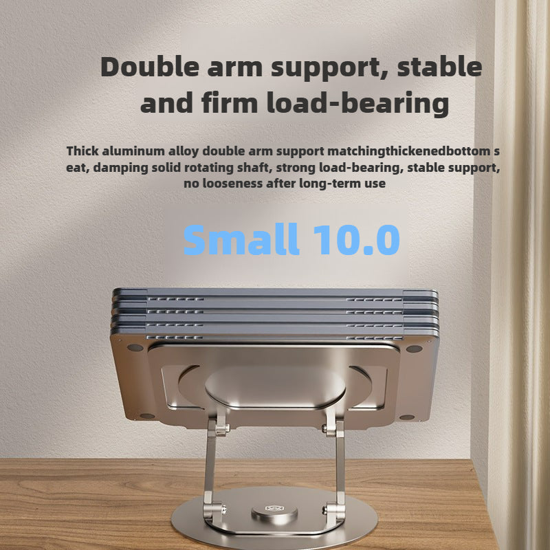 Portable Laptop Stand, Aluminum Alloy, Hollow Design, 360° Rotatable