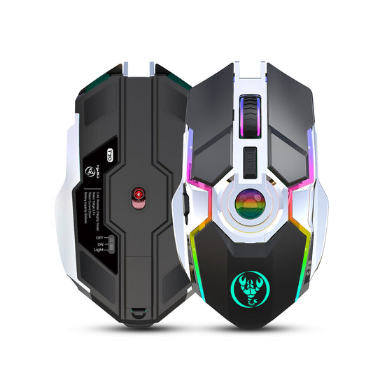 Wireless Gaming Mouse, RGB Lighting, Adjustable Up To 2400 DPI, Suitable For PC Desktop