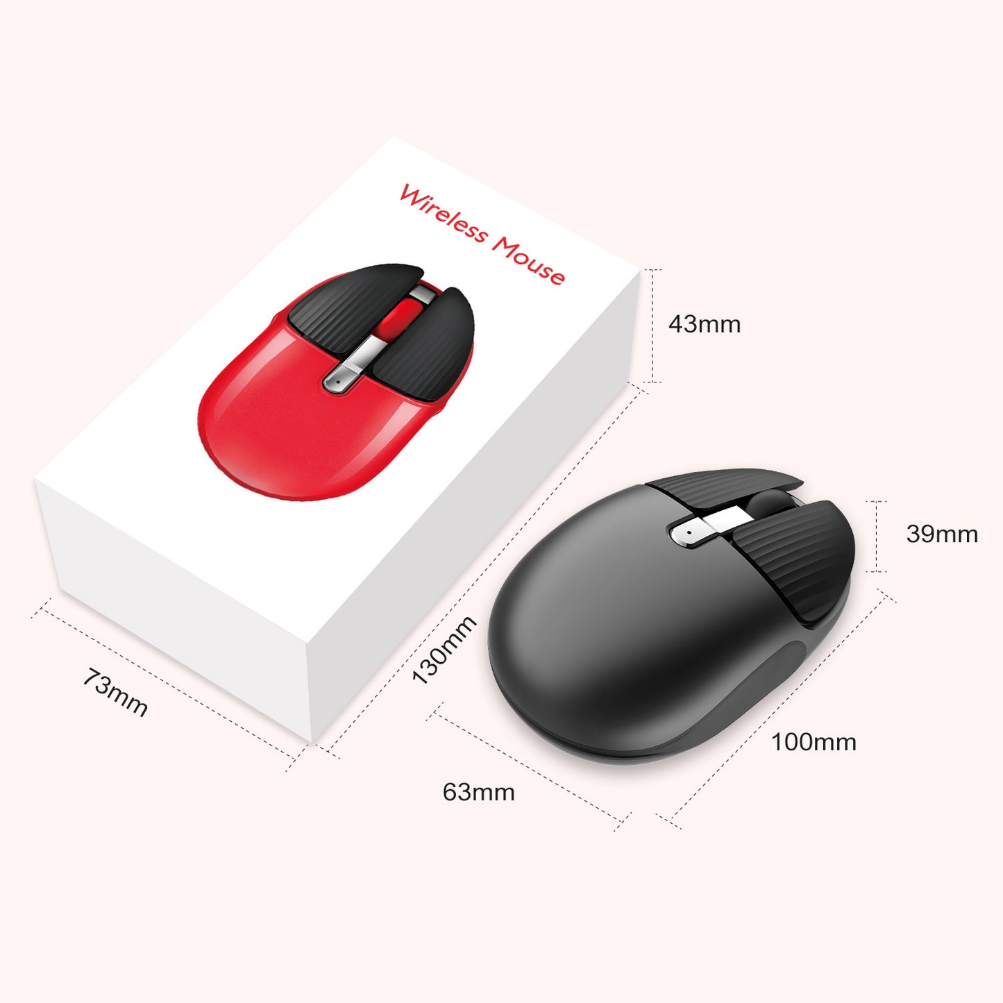 M106 Rechargeable 2.4G Wireless Mouse, Silent Design, Rabbit Style, One-Key Desktop Return, Ideal For Office Use