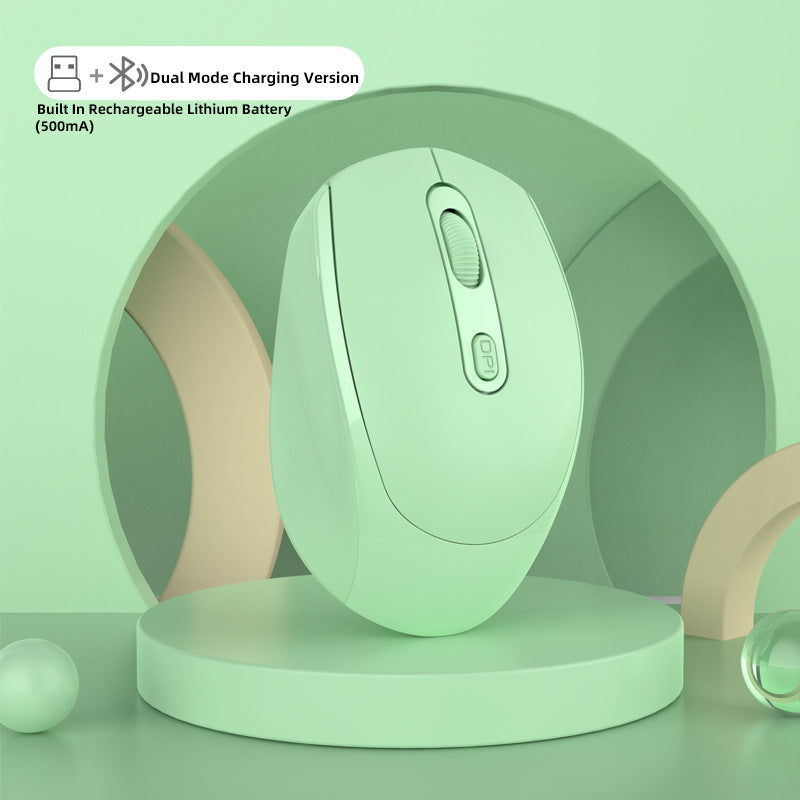 Dual-Mode Wireless Bluetooth Charging Mouse, Built-In 500mAh Battery, Multiple Versions, Ergonomic Design