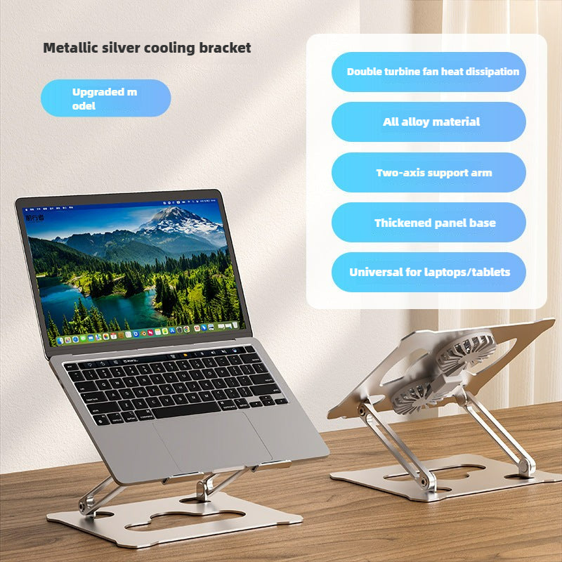 Portable Laptop Stand, Aluminum Alloy, Hollow Design, 360° Rotatable