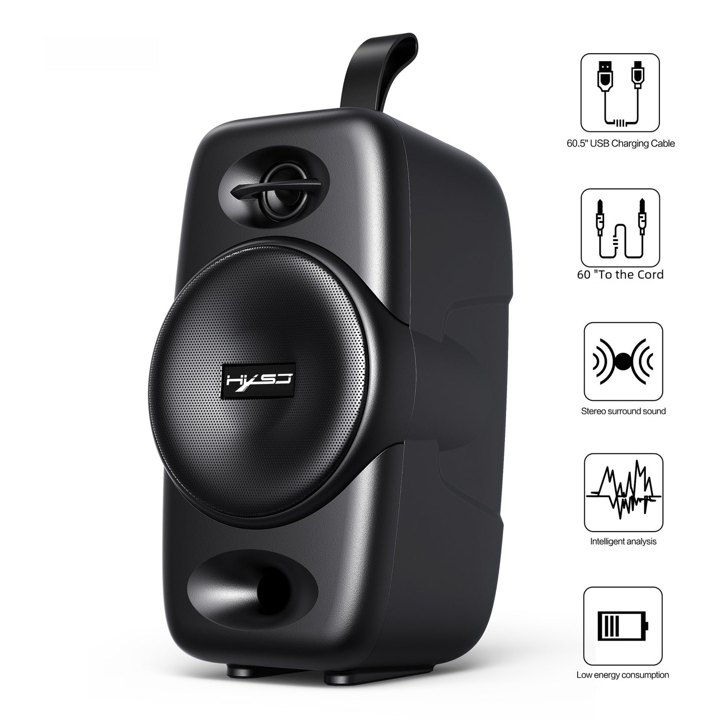 Q8 Bluetooth 5.0 Portable Speaker, Desktop Wireless with Subwoofer, 2000mAh, TWS Support