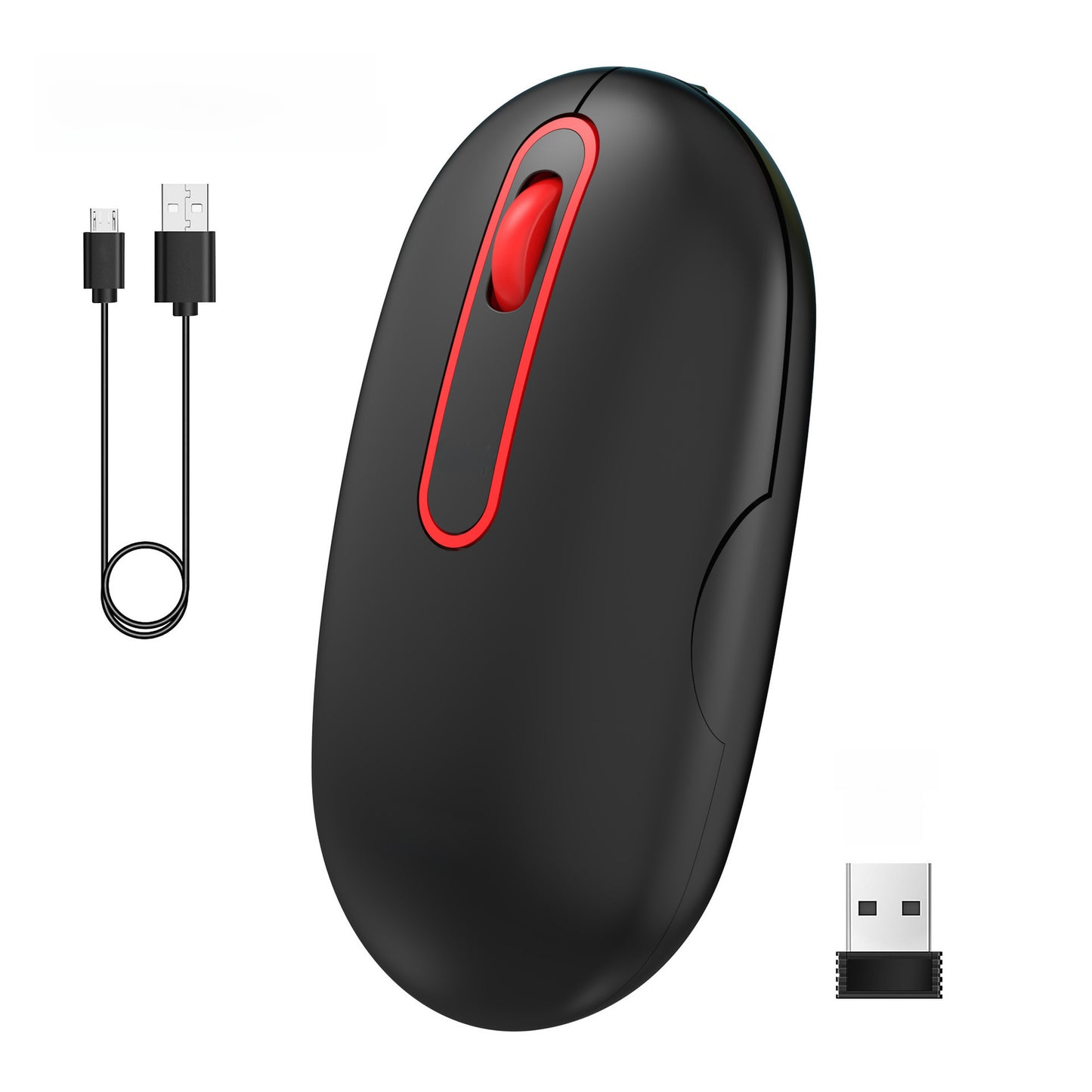 T15 2.4G Rechargeable Wireless Mouse, Silent Design, 500mAh, Suitable For Office And Gaming