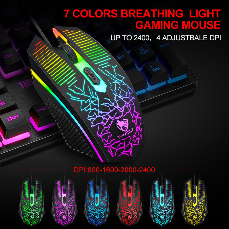 Keyboard Mouse Earphone Ear Pads Covers Suit Luminous Game Computer