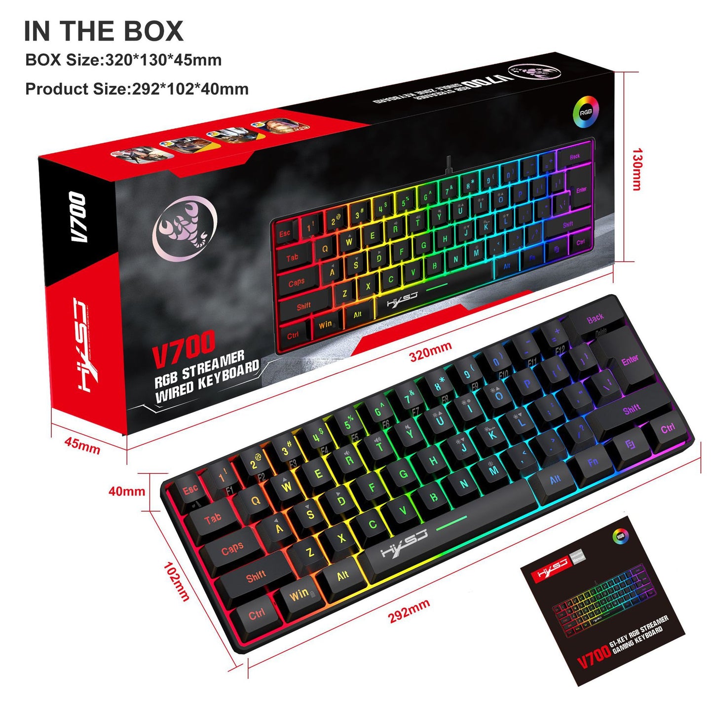 87-Key Wired Mechanical Keyboard, Red Switches, E-Sports And Office Use, Hot-Swappable, 20+ White Lighting Modes