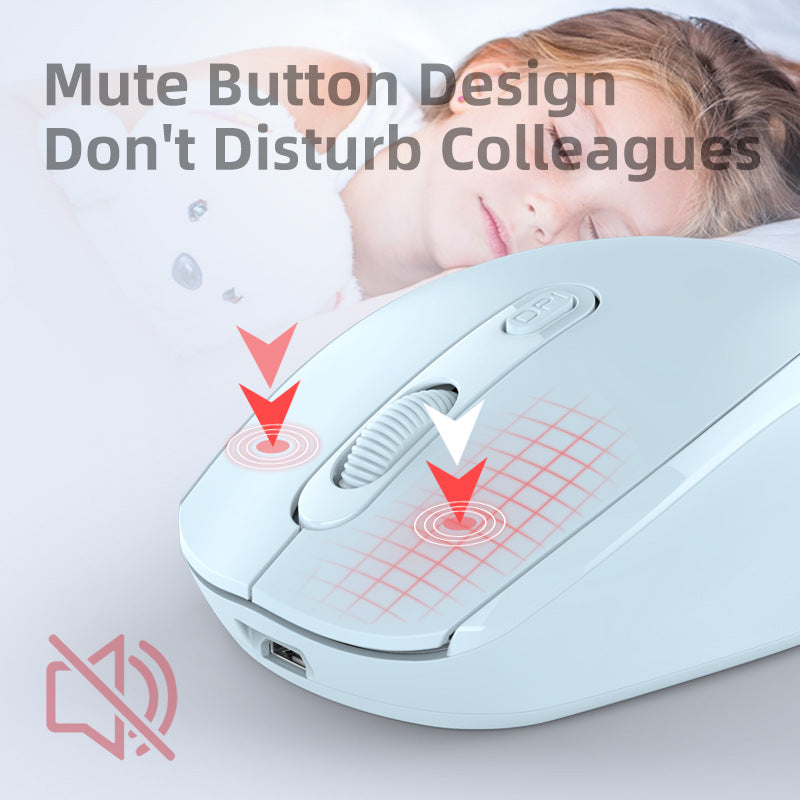 Dual-Mode Wireless Bluetooth Charging Mouse, Built-In 500mAh Battery, Multiple Versions, Ergonomic Design