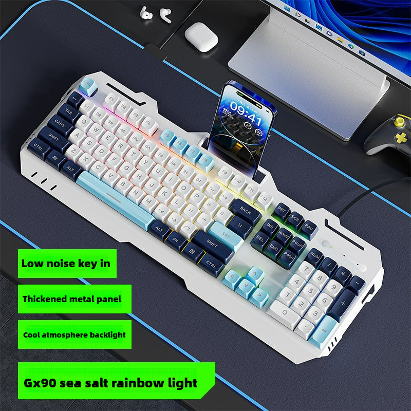 GX90 Wired Mechanical Feel Keyboard And Mouse Set For E-Sports Gaming