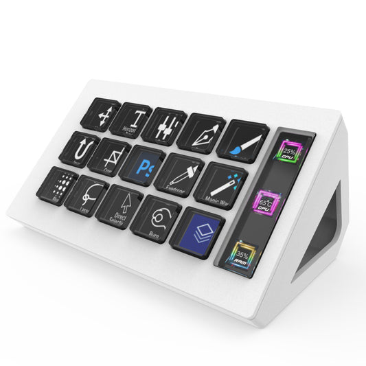 StreamDeck Visual Live Streaming Control Panel, Programmable Macro Keys With Screen, Customizable External Keyboard