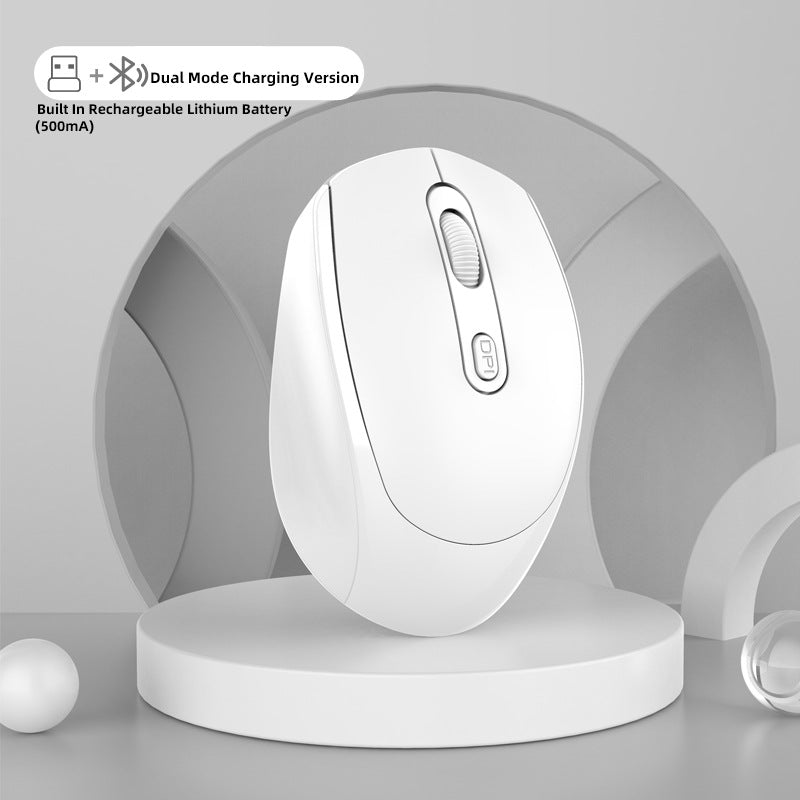 Dual-Mode Wireless Bluetooth Charging Mouse, Built-In 500mAh Battery, Multiple Versions, Ergonomic Design