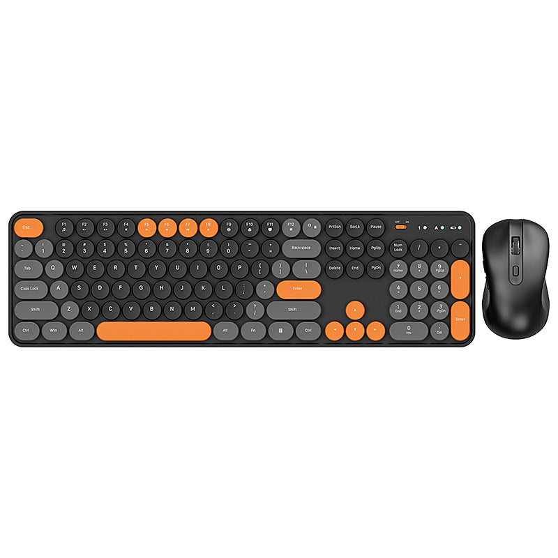 CK280 Wireless Keyboard And Mouse Set, Retro Round Keycap, Silent Type