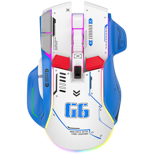 10-Key Wireless Tri-Mode Gaming Mouse, 13 RGB Lighting Modes, 6 Adjustable DPI Levels Up To 4000