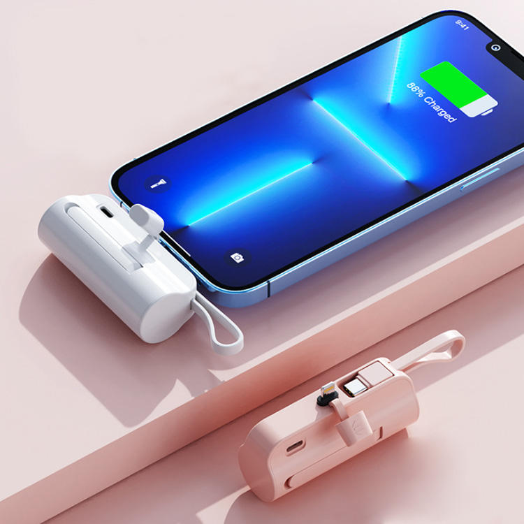 Mini Capsule Power Bank 4500mAh Cargador Portatil For Apple Chargeur iphone 15 Pro Portable Charger Compact Powerbank