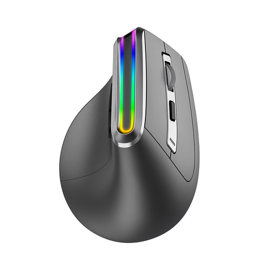 Wireless Bluetooth 3-Mode Vertical Mouse With Charging And RGB Luminous Ergonomics