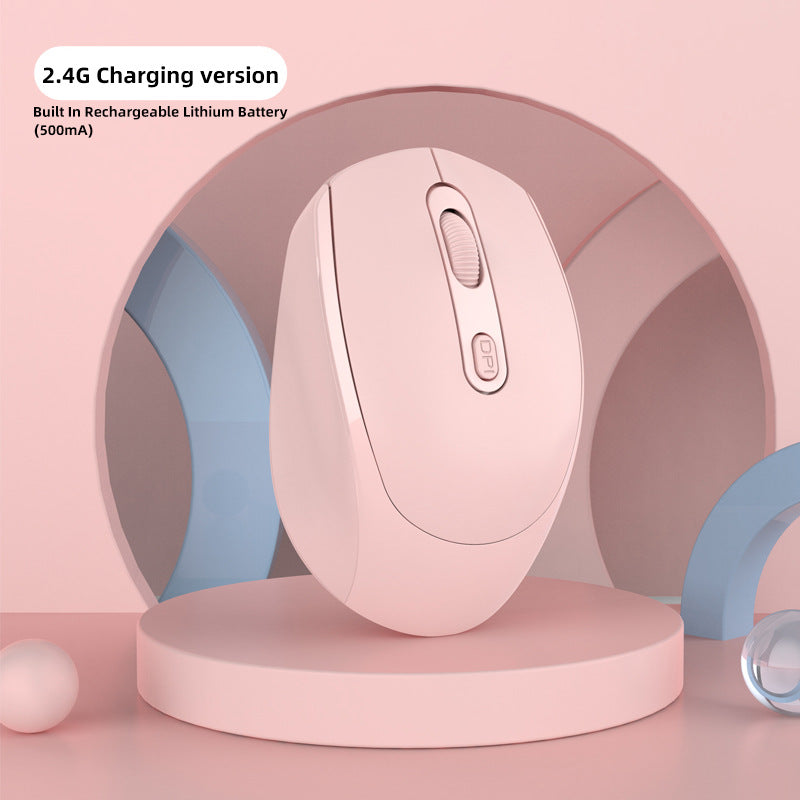 Dual-Mode Wireless Bluetooth Charging Mouse, Built-In 500mAh Battery, Multiple Versions, Ergonomic Design