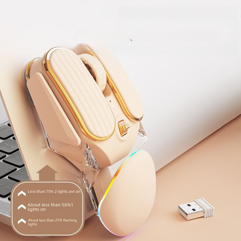 Rabbit-Shape Bluetooth Wireless Mouse, Dual Mode, Bass, Long Battery Life