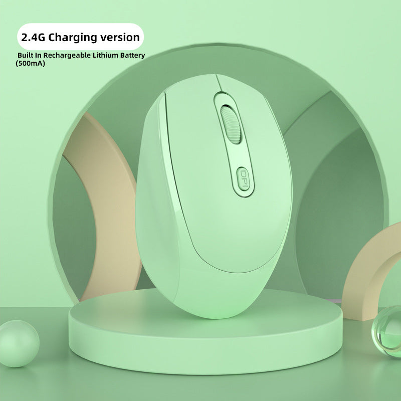 Dual-Mode Wireless Bluetooth Charging Mouse, Built-In 500mAh Battery, Multiple Versions, Ergonomic Design