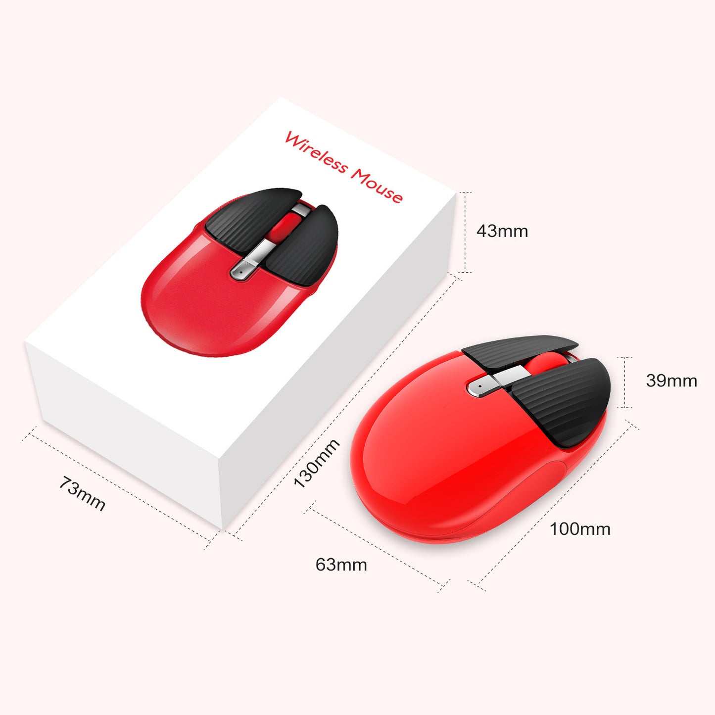 M106 Rechargeable 2.4G Wireless Mouse, Silent Design, Rabbit Style, One-Key Desktop Return, Ideal For Office Use