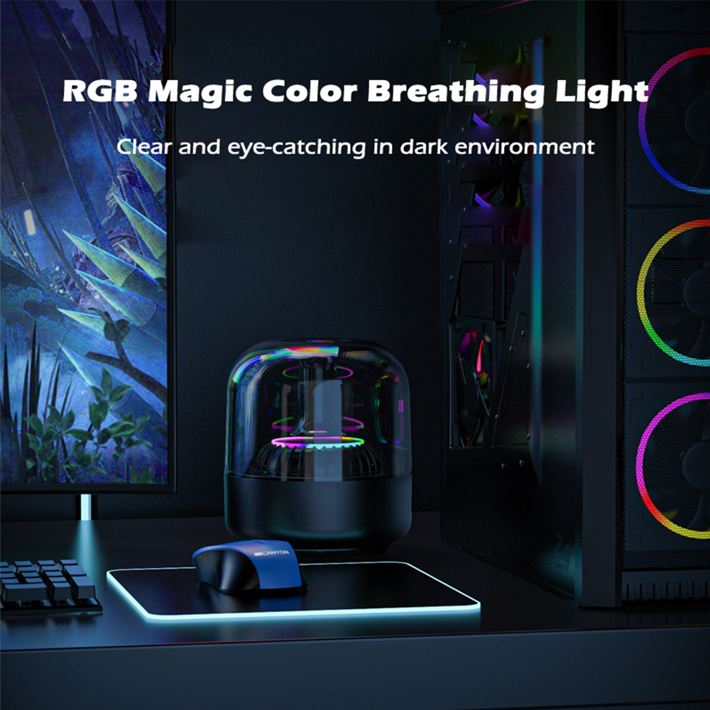 New Design Mini Bluetooth Speaker, Portable Wireless With RGB Light, Hands-Free For Gaming