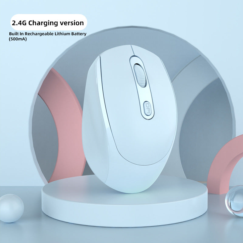 Dual-Mode Wireless Bluetooth Charging Mouse, Built-In 500mAh Battery, Multiple Versions, Ergonomic Design