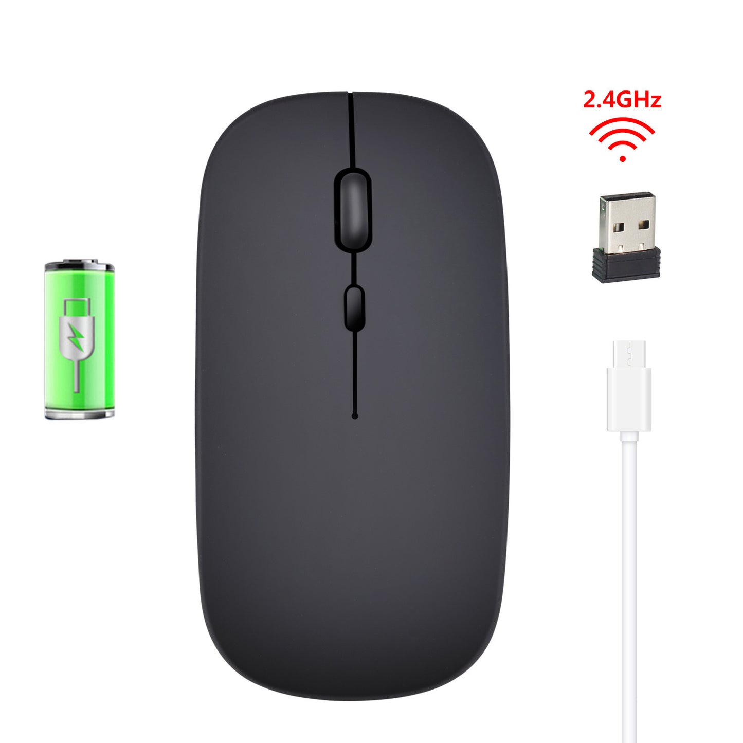 M103 Rechargeable Wireless Mouse, Silent 2.4