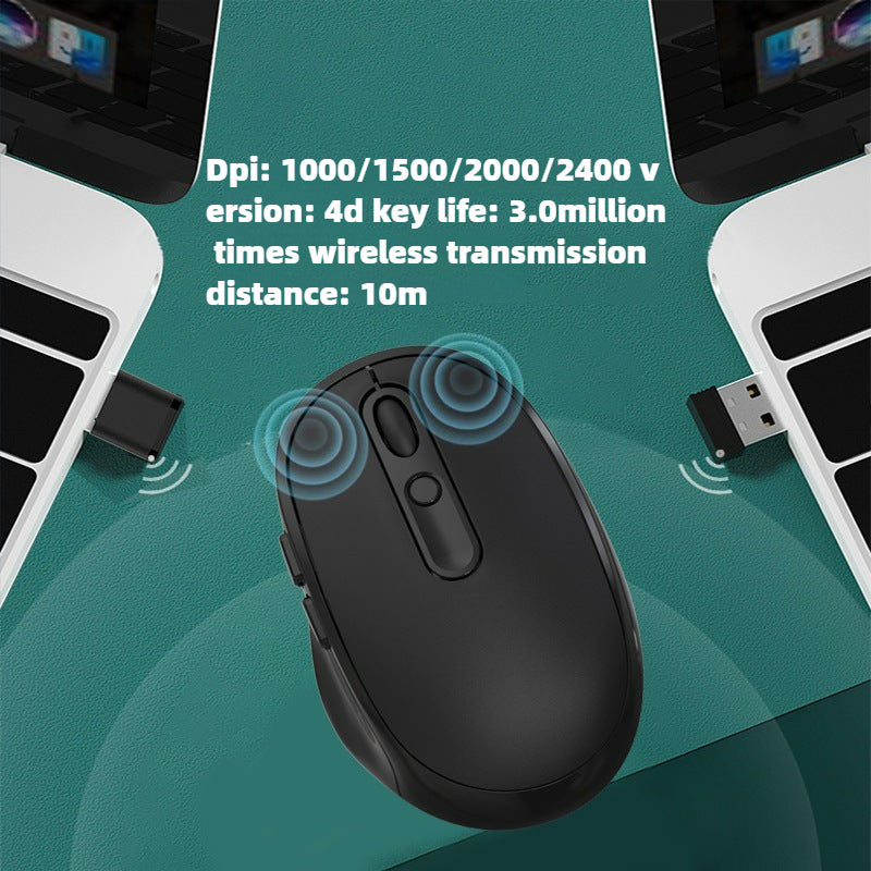 CM820G Silent Wireless Mouse For Laptops