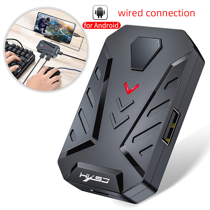 Wired One-Handed Keyboard And Mouse Set With Game Converter