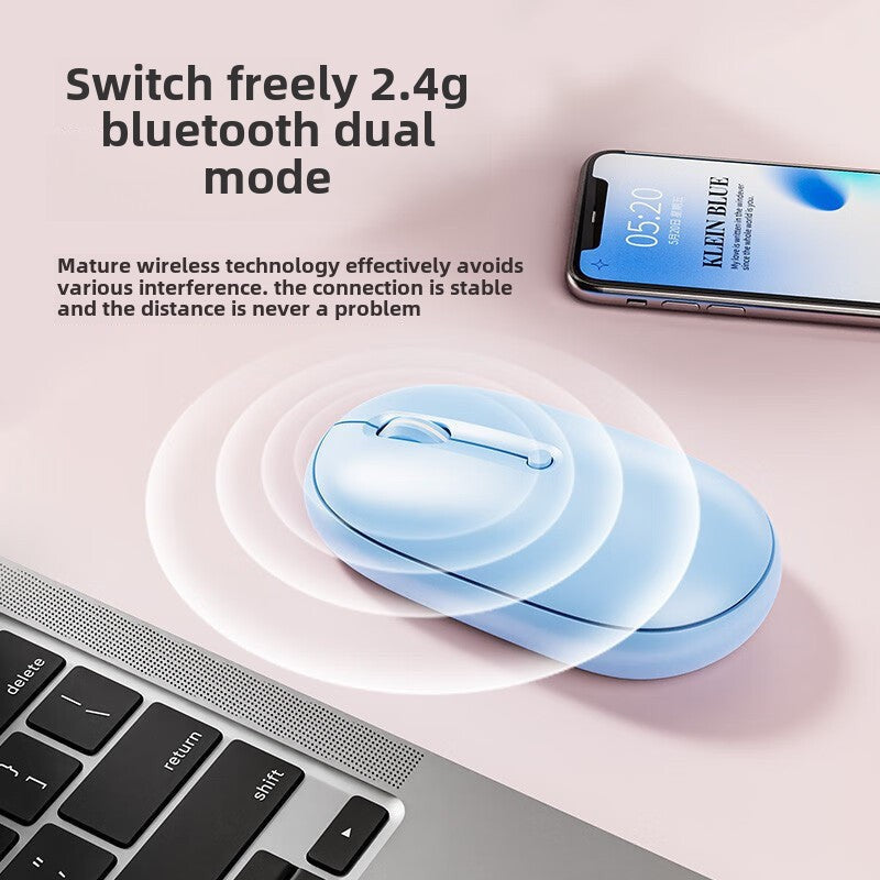 M2 Wireless Bluetooth Mouse, Silent Dual-Mode, Rechargeable