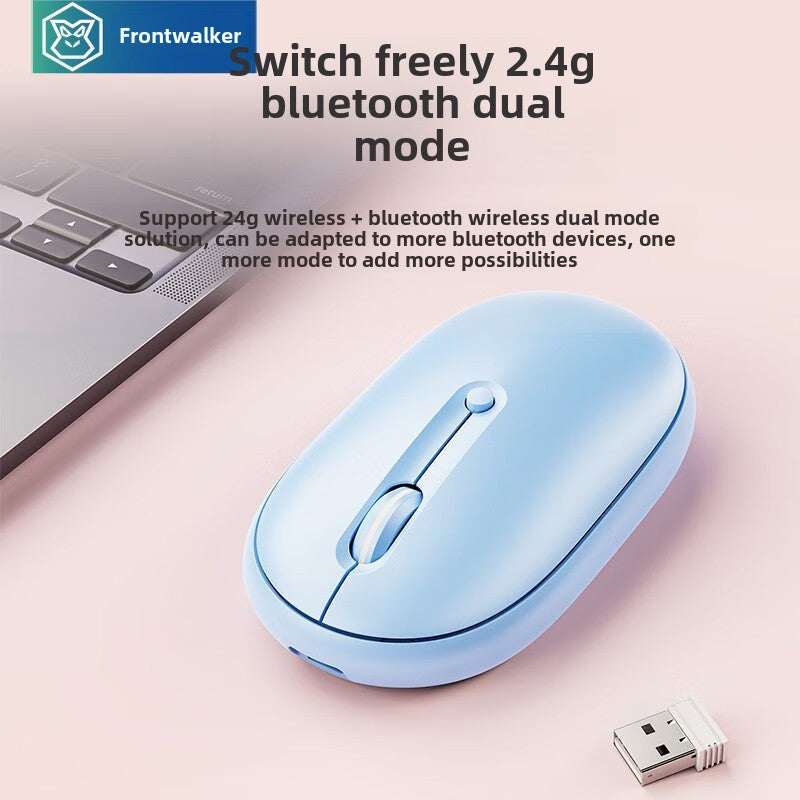 M2 Wireless Bluetooth Mouse, Silent Dual-Mode, Rechargeable